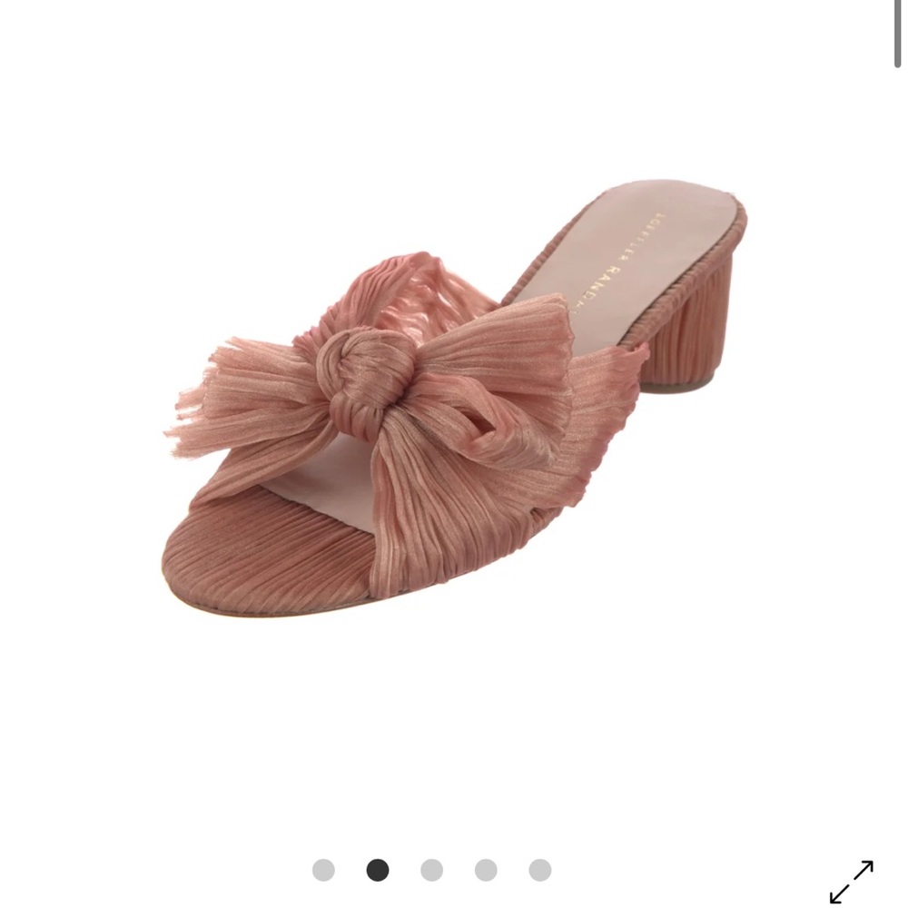 Loeffler Randall Pink Pleated Knot Mule